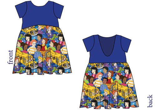School Bus Adventures Low Back Dress