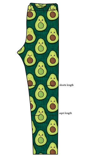 Adorable Avocados Basic Leggings