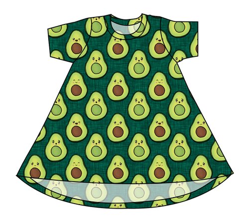 Adorable Avocados Basic T-Shirt Dress