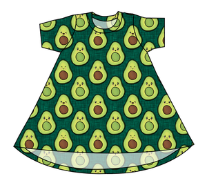 Adorable Avocados Basic T-Shirt Dress