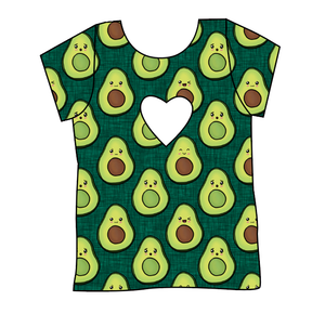 Adorable Avocados Cambria Heart Back Tee