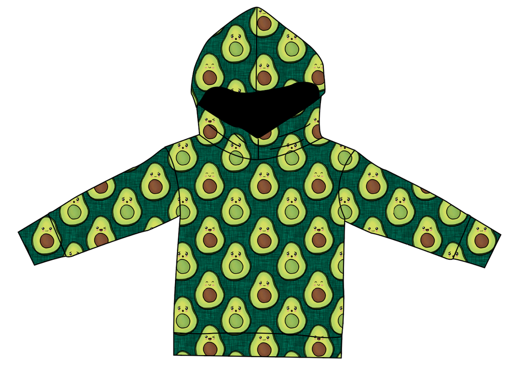 Adorable Avocados Ladies Oversized Hoodie