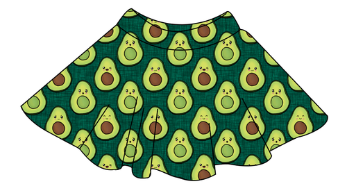 Adorable Avocados Ladies' Circle Skirt
