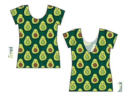 Adorable Avocados Ladies' Low Back Ballerina Tee