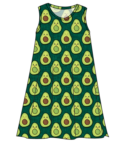 Adorable Avocados Ladies' Swing Dress