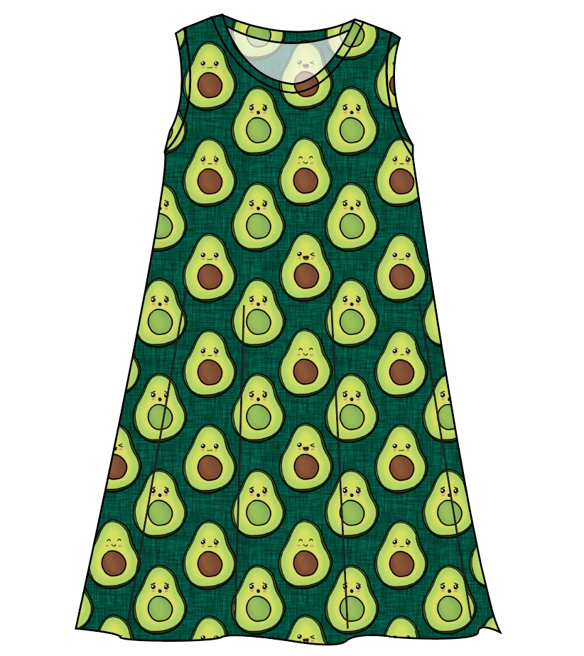 Adorable Avocados Ladies' Swing Dress