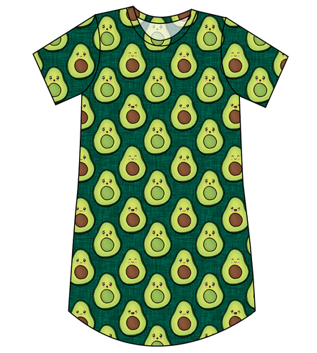 Adorable Avocados Ladies' T-Shirt Dress