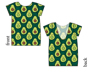 Adorable Avocados Low Back Ballerina Tee