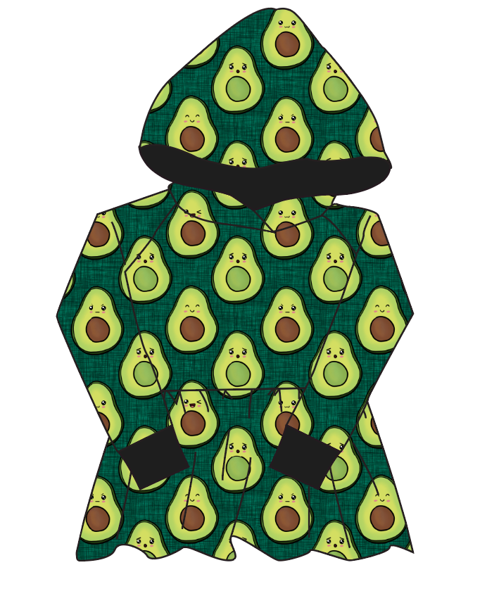 Adorable Avocados Peplum Hoodie (or Crewneck)