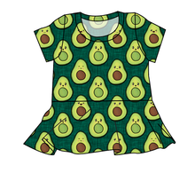 Load image into Gallery viewer, Adorable Avocados Peplum Top