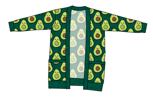Adorable Avocados Ladies' Grandpa Cardigan