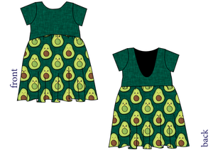 Adorable Avocados Low Back Dress