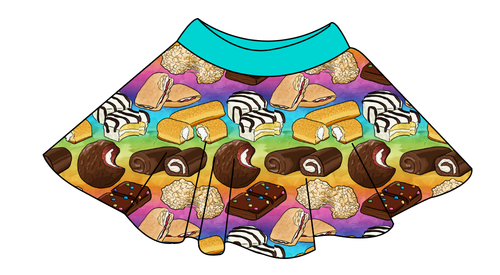 Snack Cakes Circle Skirt