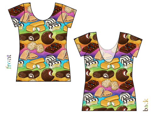 Snack Cakes Ladies' Low Back Ballerina Tee