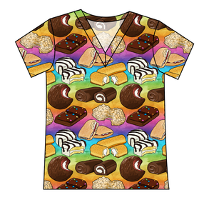 Snack Cakes Ladies' Slouchy V-Neck Tee