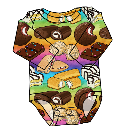 Snack Cakes Lap Neck Bodysuit