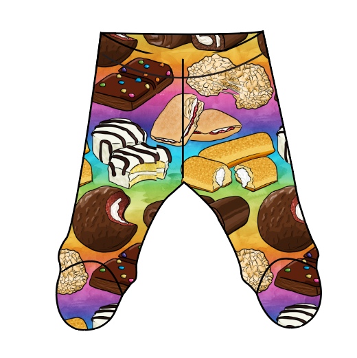 Snack Cakes Newborn Footed Pants