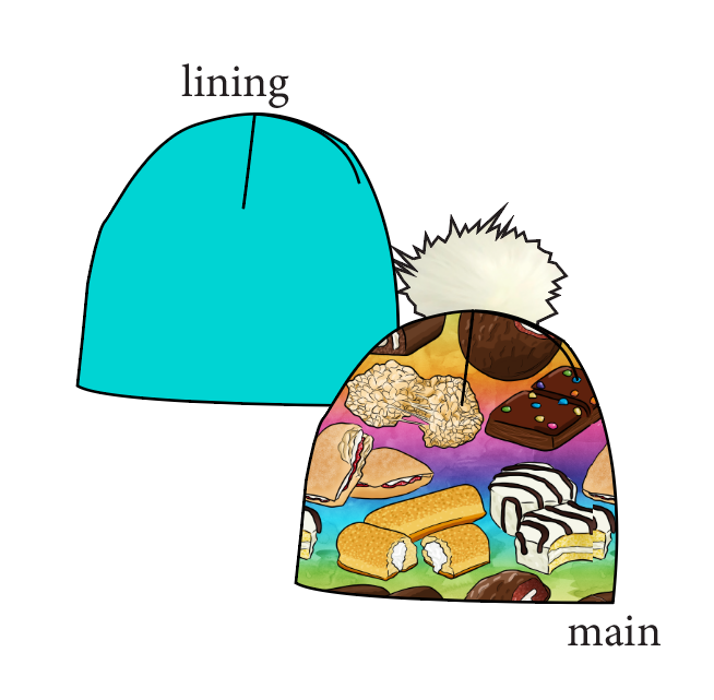 Snack Cakes Slouchy Beanie (Reversible!)