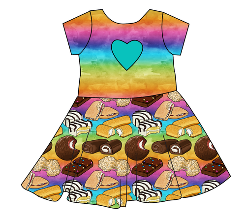 Snack Cakes Molly Heart Back Twirly Dress