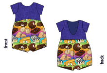 Load image into Gallery viewer, Snack Cakes Low Back Romper and Bubble Romper