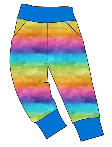 Neon Watercolour Basic Joggers And Jogger Shorts
