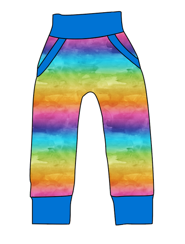 Neon Watercolour Beanpole Pants And Shorts