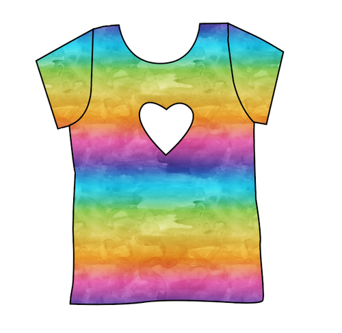 Neon Watercolour Cambria Heart Back Tee