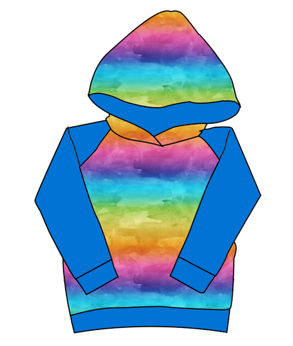 Neon Watercolour Classic Hoodie (or Crewneck)