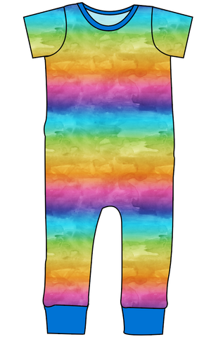 Neon Watercolour Emmett Pants And Shorts T-Shirt Romper