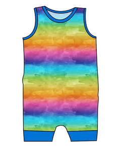 Neon Watercolour Emmett Pants And Shorts T-Shirt Romper