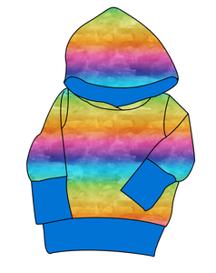 Neon Watercolour Grow With Me Hoodie (or Crewneck)