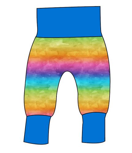 Neon Watercolour Grow With Me Pants And Shorts