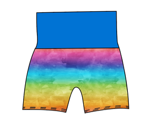 Neon Watercolour Grow With Me Pants And Shorts