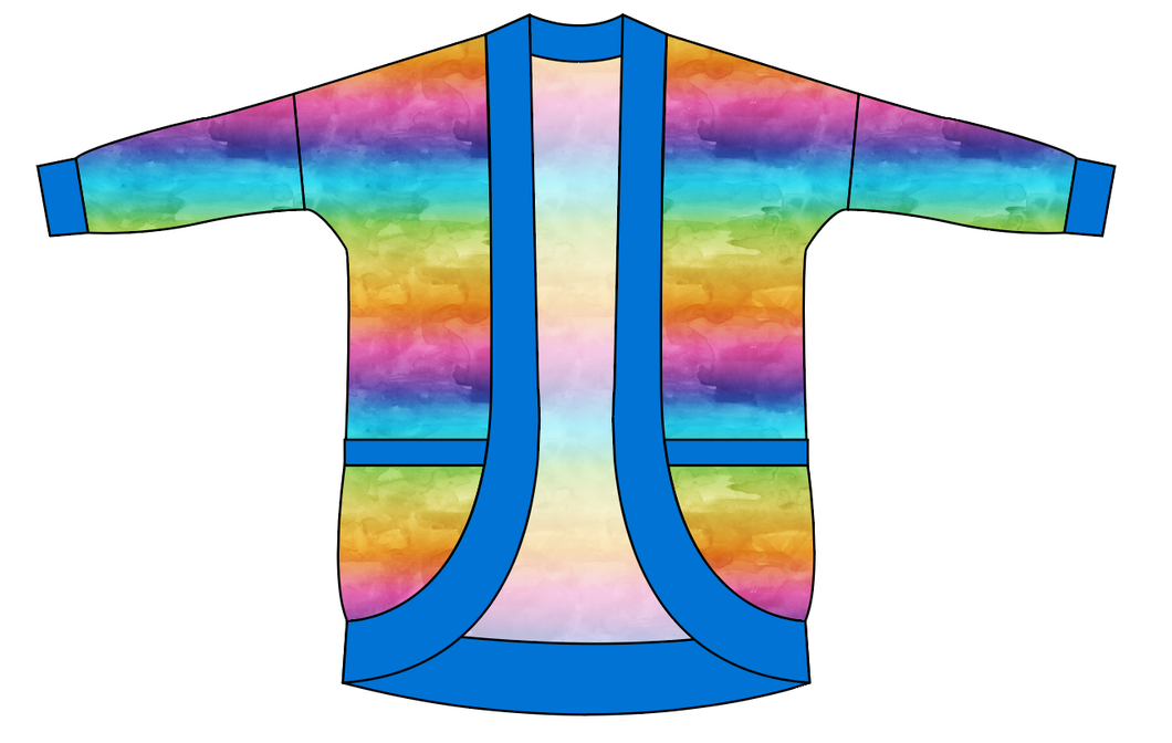 Neon Watercolour Kids Cocoon Cardigan