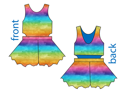 Neon Watercolour Kids Playsuit
