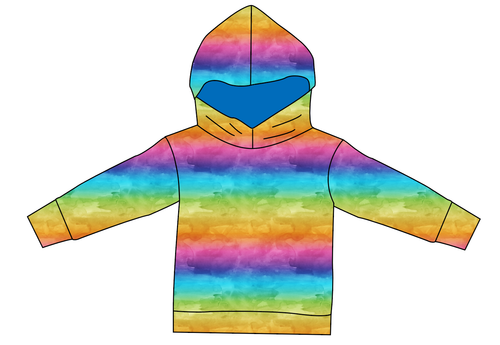 Neon Watercolour Ladies Oversized Hoodie