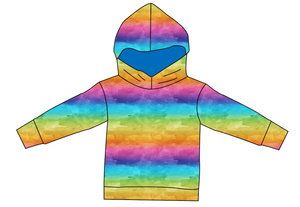 Neon Watercolour Ladies Oversized Hoodie