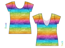 Load image into Gallery viewer, Neon Watercolour Ladies&#39; Low Back Ballerina Tee