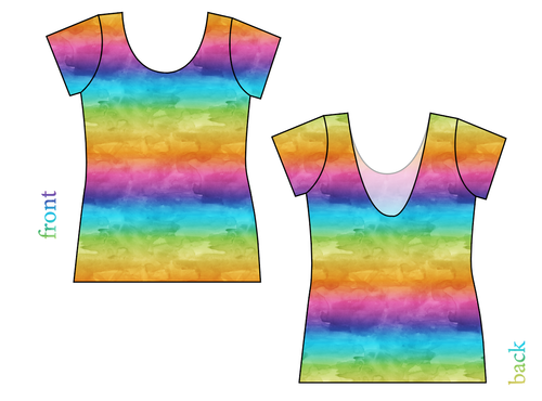 Neon Watercolour Ladies' Low Back Ballerina Tee