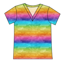 Load image into Gallery viewer, Neon Watercolour Ladies&#39; Slouchy V-Neck Tee