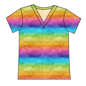 Neon Watercolour Ladies' Slouchy V-Neck Tee