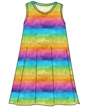 Load image into Gallery viewer, Neon Watercolour Ladies&#39; Swing Dress