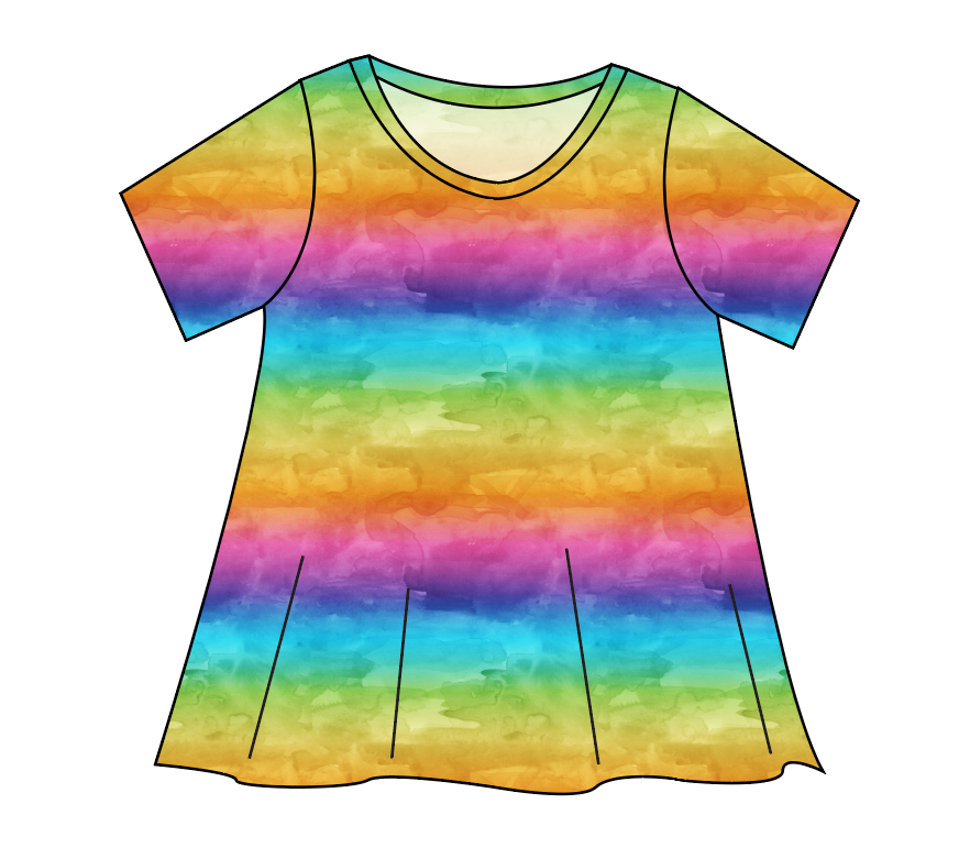 Neon Watercolour Ladies' Swing Tee
