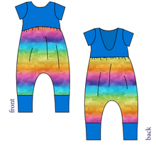 Load image into Gallery viewer, Neon Watercolour Low Back Romper and Bubble Romper