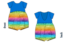 Load image into Gallery viewer, Neon Watercolour Low Back Romper and Bubble Romper