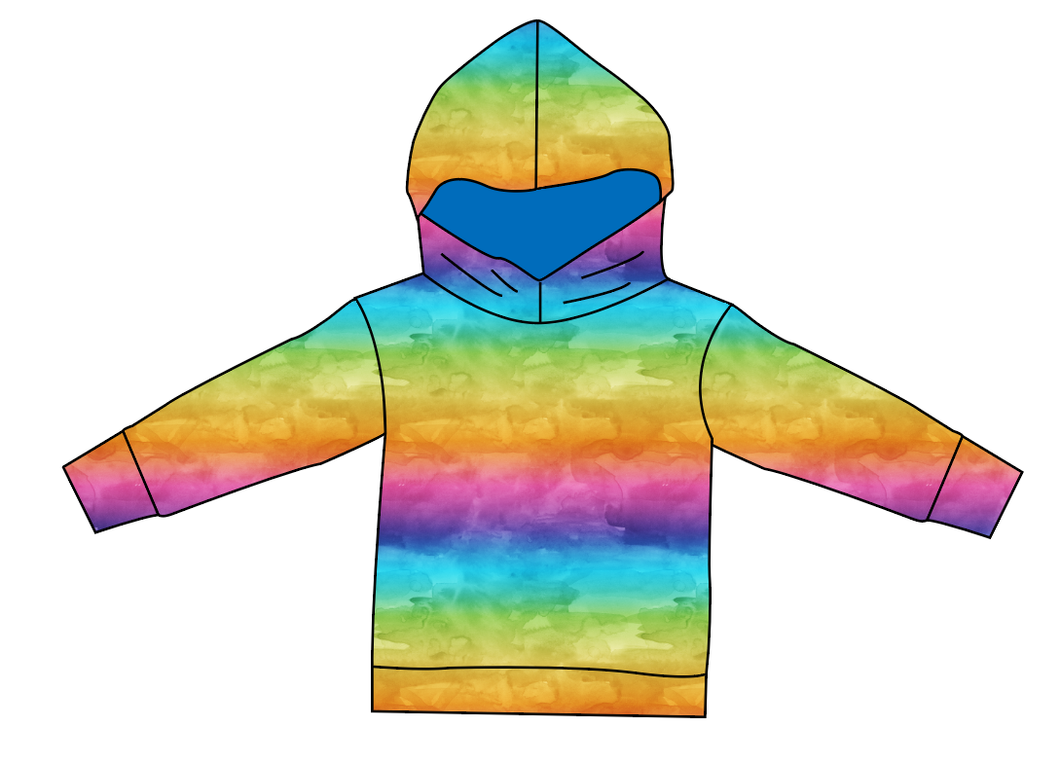 Neon Watercolour Oversized Hoodie