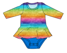 Load image into Gallery viewer, Neon Watercolour Peplum Top