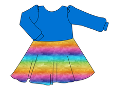 Load image into Gallery viewer, Neon Watercolour Prairie Dress
