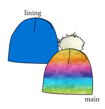 Load image into Gallery viewer, Neon Watercolour Slouchy Beanie (Reversible!)
