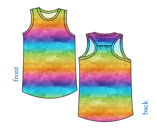 Neon Watercolour Summer Tank